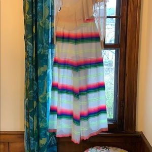 MARA HOFFMAN Swim Rainbow Stripe Wide Pants Large